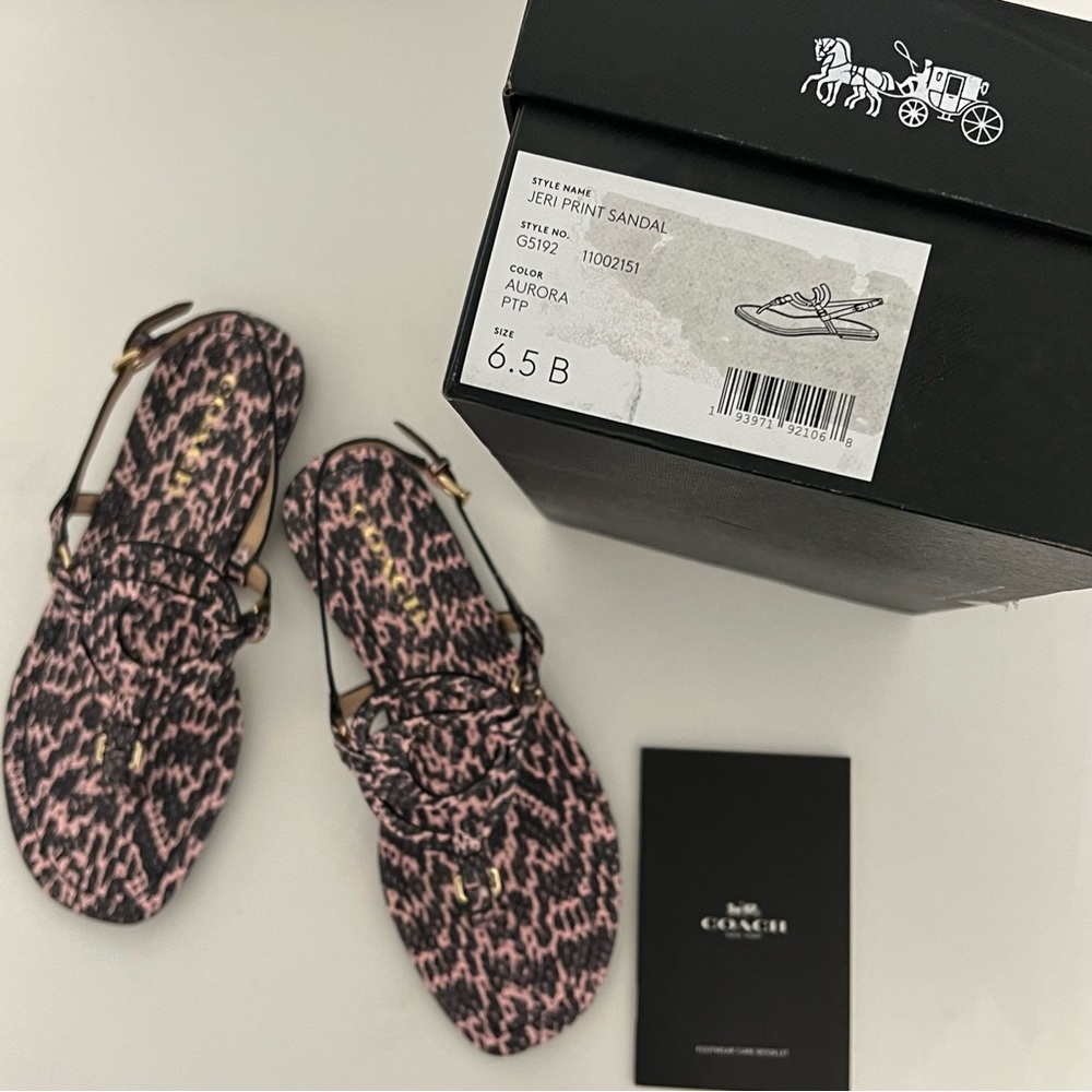 Coach Women's Jeri Leather Sandals Shoes, New In Box - Size 6.5 - Reemoly - Picture 3 of 11